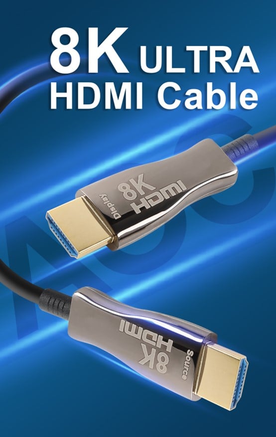 Nippon Labs 35FT Hybrid Active Optical Fiber HDMI Cable 8K 60Hz 4K